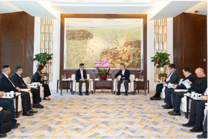 中国移动香港有限公司董事长凌浩到访新盛娱乐公司集团